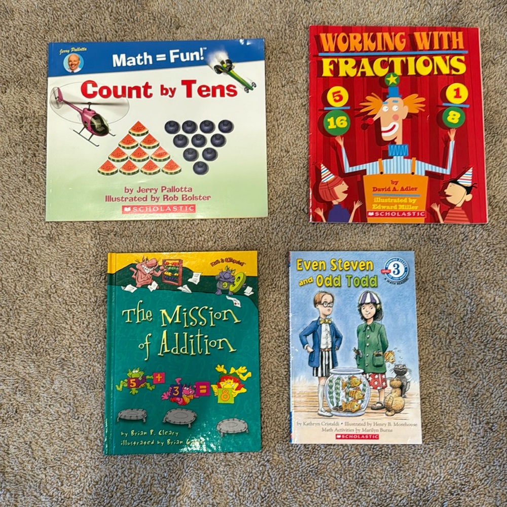 Set of 4 Math Books